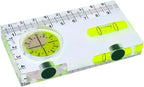 Transparent Rectangular high-Precision T-Shaped Level Integrated Small Household Magnetic Water Level (green, Angle 95 * 51 * 13mm)