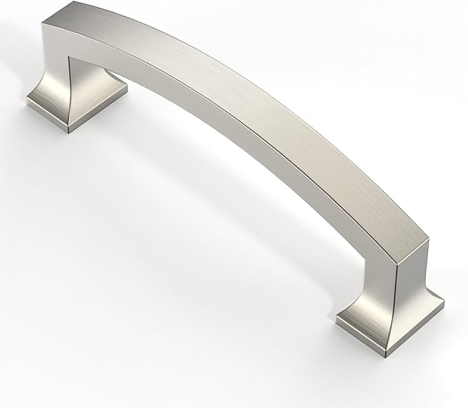 Asidrama 10 Pack 3.75 Inch(96mm) Brushed Satin Nickel Kitchen Cabinet Handles, Cabinet Pulls Kitchen Cabinet Hardware for Cupboard Drawer Pulls
