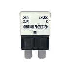Auto Reset ATC/ATO 25 Amp Circuit Breaker Fuse for Automotive Marine RV Car Truck Audio Battery Protection Automatic Reset | Low Profile (25A, 1 Pack)