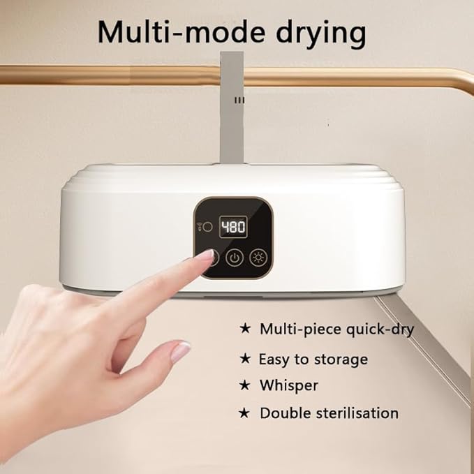 Portable Dryers-Foldable Dryers-With Remote Control Mini Dryer- Great For Travel, RV, Home, Apartment-Electric Fast And Efficient Drying And Easy To Use And Store