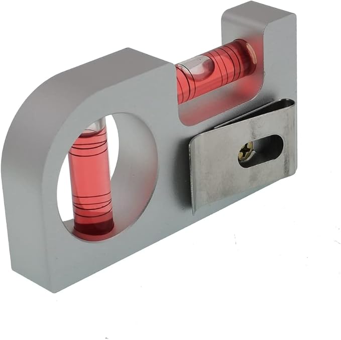 High precision solid aluminum alloy small level ruler for tilt angle measurement, portable mini adjustable horizontal bubble magnetic (85 * 45 * 15mm)