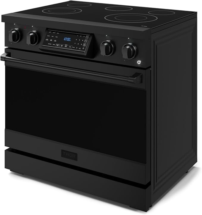 Gordon Ramsay by THOR Kitchen 36 Inch Professional Electric Range with Tilt Panel Touch Control in Black