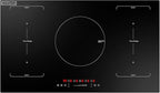 Empava 36 Inch Electric Induction Cooktop 5 Burners, Flat Glass Top Stove with Bridge Function, Timer, Pause, Child Lock, Booster, Slider Level Control, Shutdown, Auto Pan Detection, Black