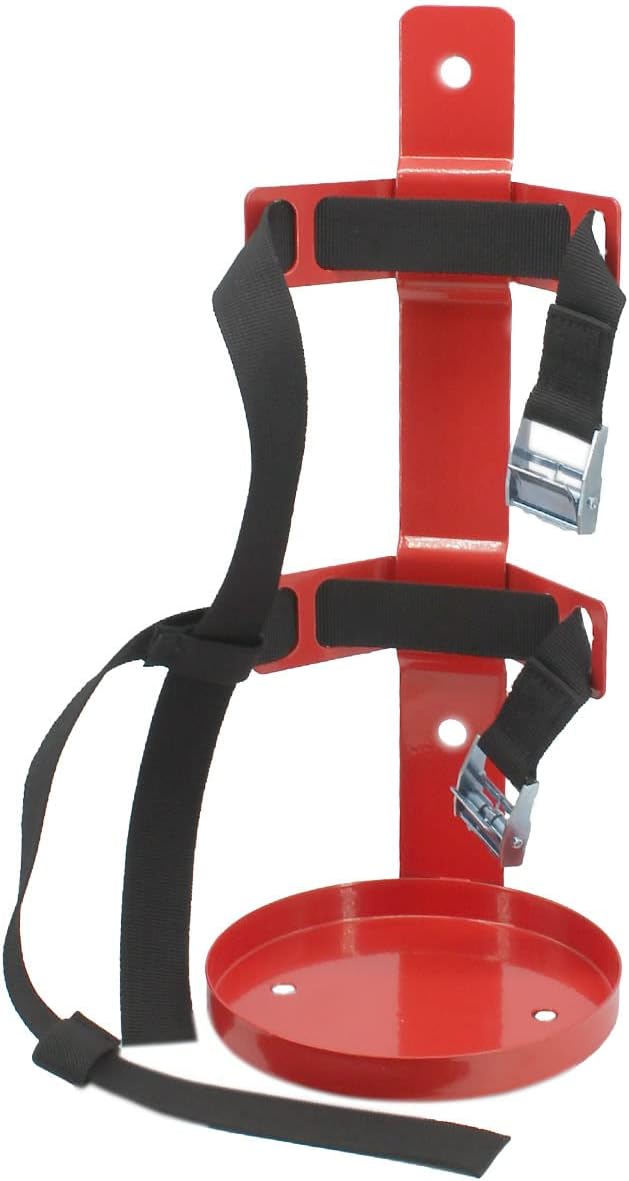 Fire Extinguisher Mount,Wall Hanging Bracket,Fire Extinguisher Holder for Home, Car, RV, Truck, Mini Fire Extinguishers (5LB red 2Pcs)