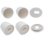 4pcs Toilet Bolt Caps Universal Round Toilet Seat Floor Bolts Caps Covers with Washers (White)