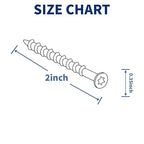 Deck Screws 2 Inch, 400PCS Exterior Wood Screws, #8 x 2 Fence Construction Screws, Torx Head, Rust Resistant Epoxy Coated, T25 Bits Included, Black