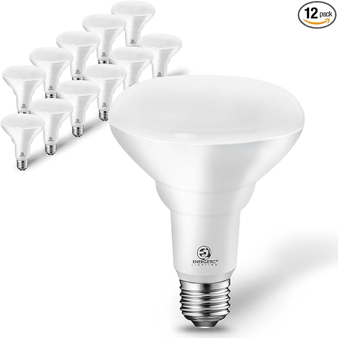Energetic 12-Pack BR30 Dimmable Indoor LED Flood Light Bulb, 11W=75W, 5000K Daylight, 900LM, Ceiling Light Bulb for Cans, CRI85+