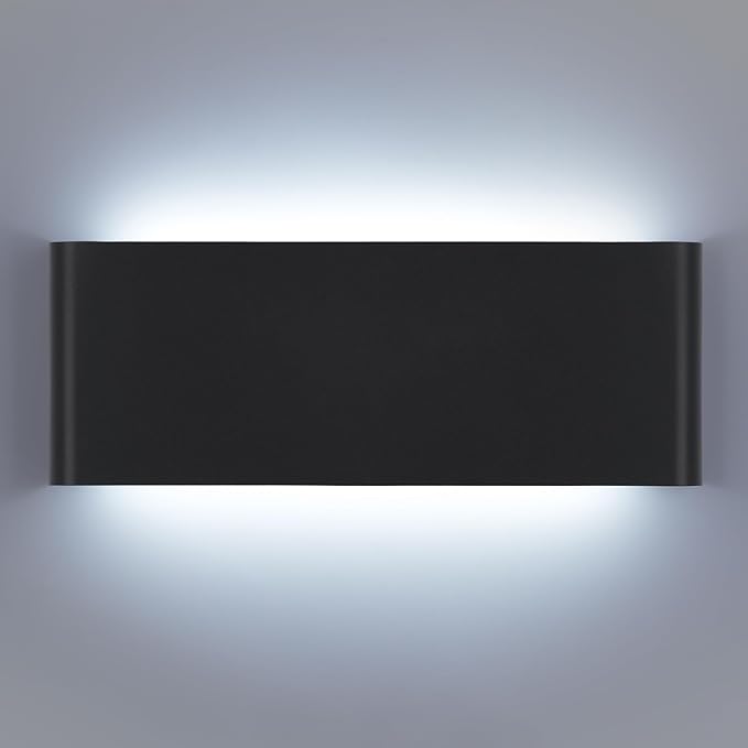 15"Modern LED vanity light,20W Dimmable 5 CCT (3000K-6500K) Adjustable Wall Lamp,Up and Down Wall Lighting,Indoor Wall Sconce for Bedroom,Staircase,Hallway,Dressing Table, 1Pack（Black）