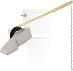 Hygie Rinse Front Mount Metal Toilet Handle Replacement Kit Compatible with American Standard/Mansfield/Gerber/TOTO/Kohler Toilet, Toilet Tank Flusher Lever with Flapper Chain, Brushed Nickel