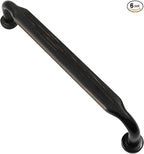 Alzassbg 6 Pack Oil Rubbed Bronze Cabinet Handles, 5 Inch(128mm) Hole Centers Arch Modern Cabinet Pulls Kitchen Cabinets Hardware for Cabinets and Drawers AL3503ORB