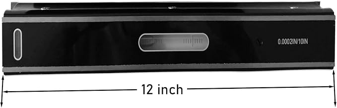 12 Inch Master Precision Level with Metal Box,instruction manual, 0.0002"/10" Accuracy Strip Level for Checking the Straightness Parallelism The Surface of Machine Tools (12 Inch)