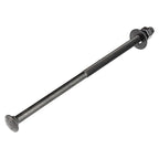 1/2 in. x 12 in. Black Carriage Bolt Kit Includes 12 Bolts, 12 Washers, and 12 Nuts, Ceramic Black Ruspert Coated for Exterior Use - 2X Rust Resistance of Galvanized by Makers Bolt