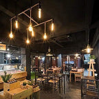 5 Inch E26 Led Bulb Equal 80 Watt, 2200K Amber White Vintage Edison Bulb 6W Dimmable, 800LM T10 T9 Glass Tubular Light Bulbs AC 120V for Chandelier Pipe Pendant Wall Light - UL Cert 6Pack