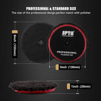 SPTA Microfiber Polishing Pad, 2Pcs 5Inch 125mm Pads Microfiber Cutting Disc Finishing Disc with Hook & Loop Backing for Car Buffer Polisher Cutting Buffing Waxing and Polishing