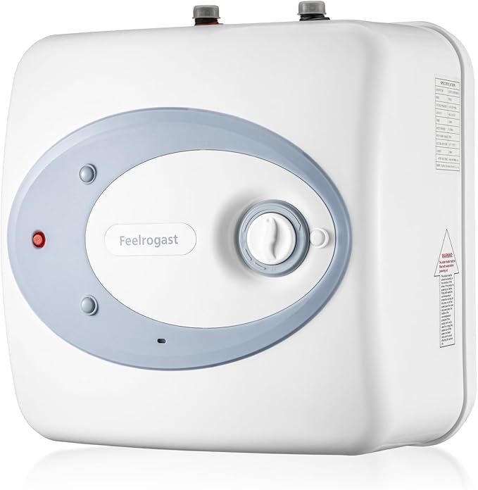 Electric Mini Tank Water Heater-4 Gallon Under Sink Instant Hot Water for RV, Camper, Kitchen, Food Truck, 120V 1500W, Blue, Wall or Floor Mounted