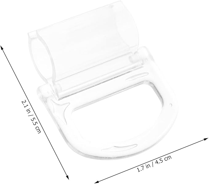 DOITOOL 10Pcs Plastic Curtain Window Blinds Lifting Clamp Pull Cordless Roller Blinds Shades Transparent Handle Pull Fit for 15mm Rod for Roller Shades Rolling Curtain Accessories