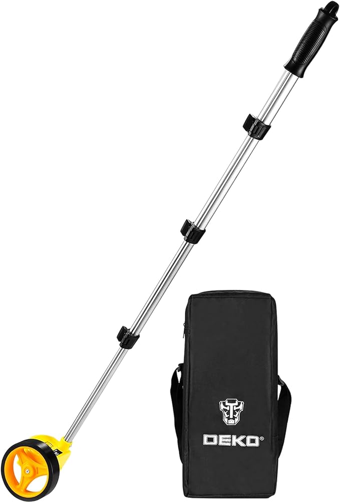 DEKOPRO Measuring Wheel, Measures Up To 99,999 Ft Compact Wheel With Carrying Bag,4-Inch