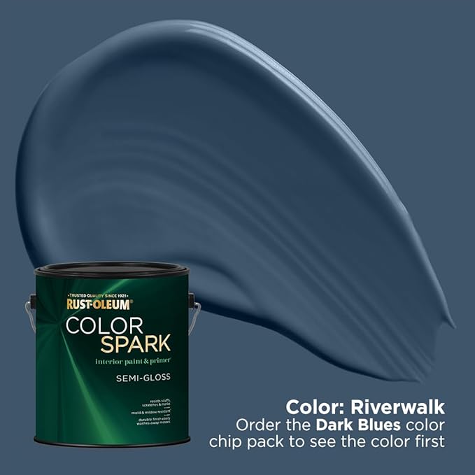 Rust-Oleum Color Spark Interior Paint and Primer in One, Semi-Gloss, Riverwalk, 1 Gallon