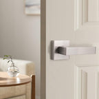 Gobrico 10 Pack One-Side Dummy Door Locks Satin Nickel Finished,for Left/Right Handed Doors