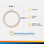 Technical Precision T4 Type 12 Watts Fluorescent Round Tube Bulb Replacement for VTLAMP10 Desk Lamps 5.4 Inch OD Circular Tube Light G10q-4 4-Pin Square Base - 6400K Light - 1 Pack