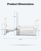 《100% Wire-Free》Wireless Outdoor Security Camera System, Solar Powered WiFi Cameras Systems with PIR Motion Detection, Home Video Surveillance DVR Kits