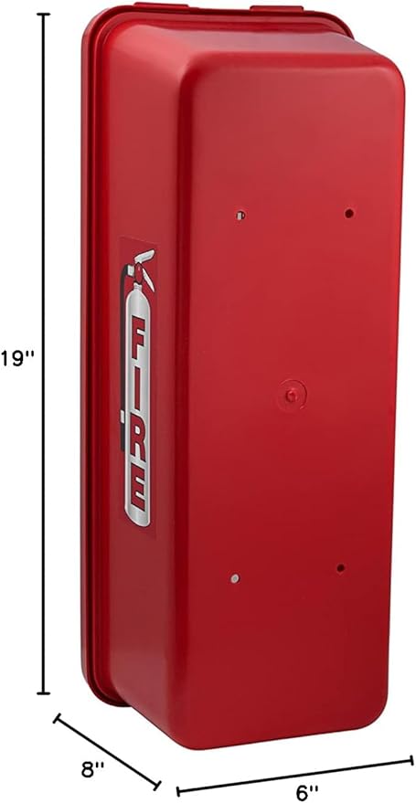PRO&Family Fire Extinguisher Cabinet Fire Extinguisher Box Outdoor Fire Cabinet Mounted Fire Extinguisher Cabinet Fire Extinguisher Cover (1, Red with Pull-Panel, 5 lb)