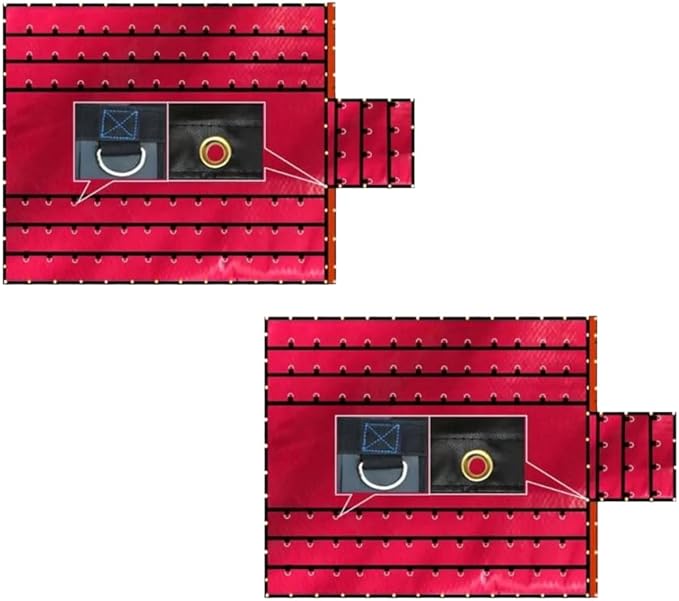 Mytee Products 2 Pack 20' x 27' Flatbed Truck 18 Oz Lumber Tarp with 6 FT Drop - Red Heavy Duty Vinyl Waterproof Tarp for Trailers to Protect Cargo from Wind, Rain, Snow and Sun