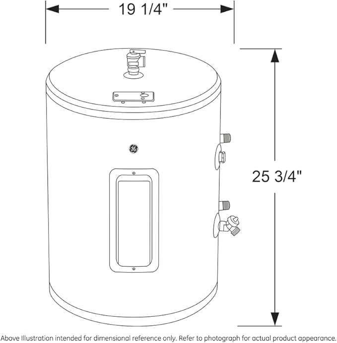 GE Appliances 18 Gallon Versatile Plug and Play Electric Water Heater with Adjustable Thermostat, Easily Installs Where You Want It, 120 Volt
