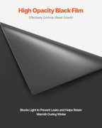 VEVOR 24' x 100' Plastic Sheeting Heavy Duty, 6 Mil Thick Plastic Sheeting Roll, Plastic Drop Cloth Painters Tarp, Polyethylene Covering for Crawl Space Vapor Barrier, Multi-Purpose, Black