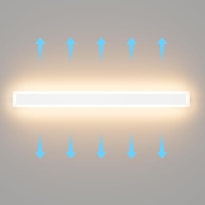 Outdoor Lights 2 Pack,Modern Outdoor Wall Light Fixture Long Strip White LED Wall Sconces IP65 Anti Rust Warm Light 3000K Exterior Wall Mount Lights for Entrance, Hallway, Garage, Porch