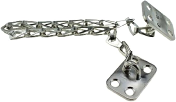 Furniture Chain Hardware 30.48 cm Solid Polished Brass Beam Chain Door Window Safety Lock Fall Protection Chain Used to Restrict Windows Box Lids Cabinets Door Openings Range Silver