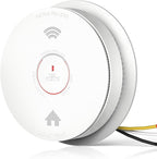 SITERWELL Hardwired Interconnected Smoke Detector Carbon Monoxide Detector Combo with 2 AA Batteries Back Up, 2 in 1 Smoke and CO Detector with Voice Alert, Smoke and CO Alarm with Self-Check, 1 Pack