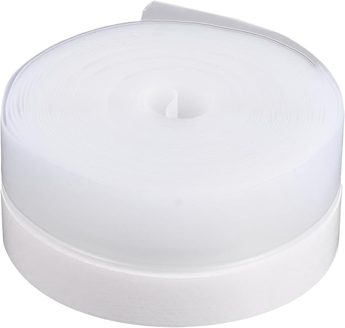 Silicone Seal Weather Stripping Tape 33 Feet Strip Bottom Draft Insulation Stopper Tape Weatherproof Soundproof for Door or Window Bathroom Shower Glass Gaps（35mm*10m