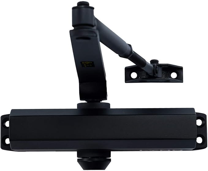 CLG HARDWARE DC6003 Medium Duty Commercial Door Closer - Surface Mounted, Automatic Door Closer, Cast Aluminum,UL 3 Hour Fire Rated, Size 3 for Residential & Light Commercial Doors - US19 Matte Black