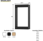 Double Hanging Closet Unit, Modular Closet System, Wood Closet System Organizer with Storage for Walk in Closets, Clothing Rack Wardrobe Closet for Hanging Clothes, Bedroom, Black, 25.5" W