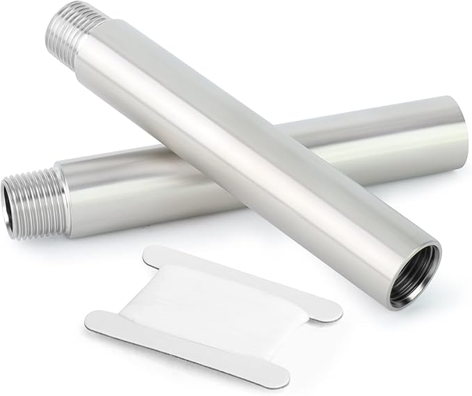 TAISHER 2PCS Stainless Steel Pipe Fittings, 1" NPT Male x 1" NPT Female Threaded, 6" Length Nipple Cast Pipe