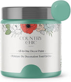 Country Chic All-in-One Chalk Paint for Furniture, Cabinets, Home Decor, Eco-Friendly, Matte Finish, Built-In Primer & Top Coat for Wood, Metal - Bliss (Teal) - 8 oz (237 ml)