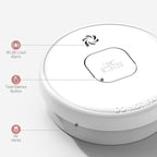 Smoke Detector, 10-Year Smoke Alarm with Photoelectric Sensor and Built-in 3V Lithum Battery, Fire Alarm with Test Button and Low Battery Warning, Fire Safety for Home, 4 Pack