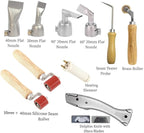 1600W Hot Air Plastic Welder Gun Plastic Repair Welder Kit, PVC Vinyl Rod Welding Gun, Flat Welding Nozzles, Various Welding Flooring Roofing Accessories Tool Set