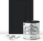 ALL-IN-ONE Paint, Durable cabinet and furniture paint. Built in primer and top coat, no sanding needed. Includes our 30 featured color card - Iron Gate (black), Quart