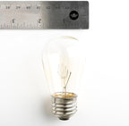 Hometown Evolution, Inc. 50 Foot E26 Commercial Outdoor String Lights with 25 Suspended Sockets and S14 Clear Bulbs for Weatherproof Heavy Duty Vintage Outside Lighting