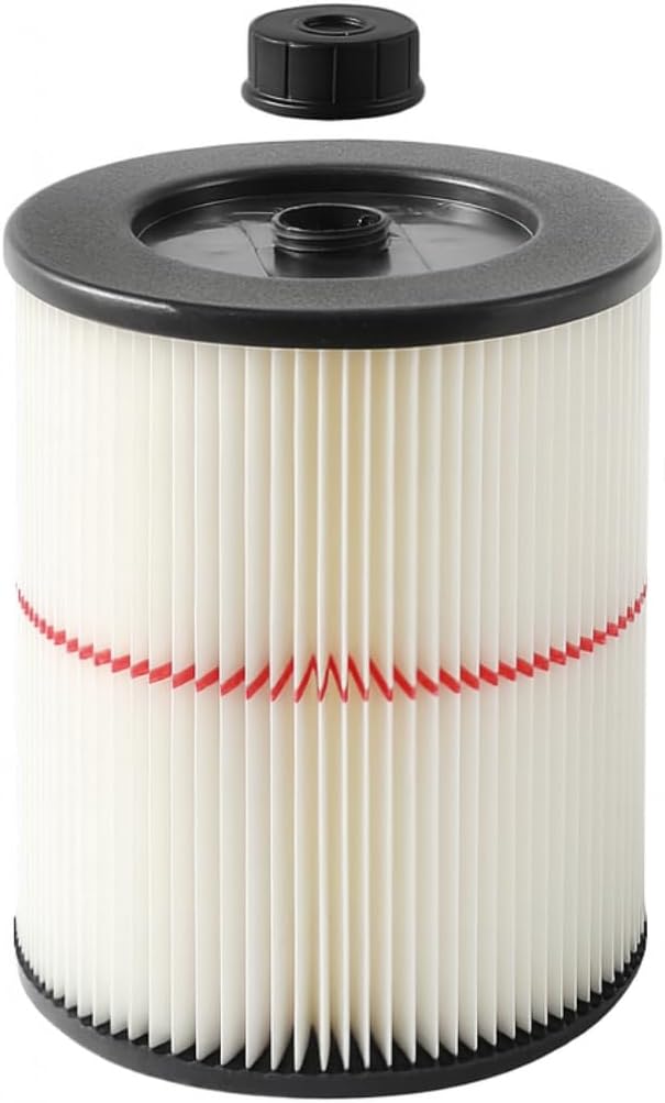 Nispira 9-17816 17816 Red Stripe Replacement HEPA Filter for Craftsman Craftsman Shop Vac Wet/Dry Vacuum 5/6/8/12/16/32 Gallon Larger, 1 Pack