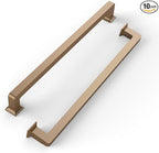 FILTA 9 Inch(224mm) Hole Centers Champagne Bronze Cabinet Pulls(Set of 10),Champagne Cabinet Pulls Zinc Alloy Kitchen Cabinet Handles Cabinet Hardware for Cabinets Cupboard Drawer