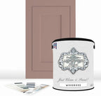 ALL-IN-ONE Paint, Durable cabinet and furniture paint. Built in primer and top coat, no sanding needed. Includes our 30 featured color card - Woodrose (muted rose), Gallon