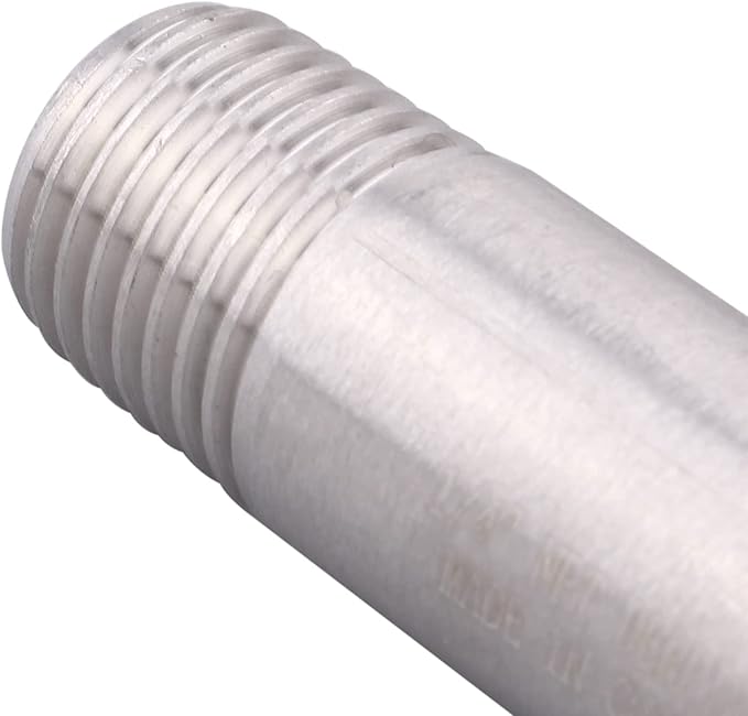 1/4" X 1/4" NPT Male Nipple Stainless Steel 304 Cast Pipe Coupling Fitting 2" Length (pack of 2)