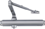 CLG HARDWARE Heavy Duty Commercial Door Closer DC8016 - Slim Line - Surface Mounted, Grade 1- ADA & UL 3 Hour Fire Rated, Adjustable Size 1-6 for Entrances & Aluminum Storefronts - US26D Aluminum