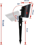 Doluck 4W LED Landscape Lights Low Voltage Landscape Lighting Spotlights GL101-BKLED8 AC/DC 12V Warm White Waterproof for Driveway,Yard, Lawn,Patio,Walls,Trees,Flags,Outdoor Light (Black, 8 Pack)