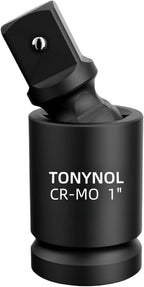 Universal Joint Swivel Socket Adapter 1" Drivers,U-Joint Drive CR-MO Impact Grad Wobble Socket Wrench Set