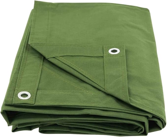 Mytee Products 10' x 12' Green Canvas Tarp 12oz Heavy Duty Water Resistant