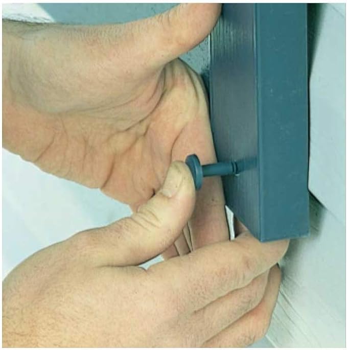 Window Shutters Panel Peg Lok Pin Pegs Screws Spikes 3 inch 48 Pack Fasteners (White) Exterior Vinyl Shutter Hardware Strongest Made in USA